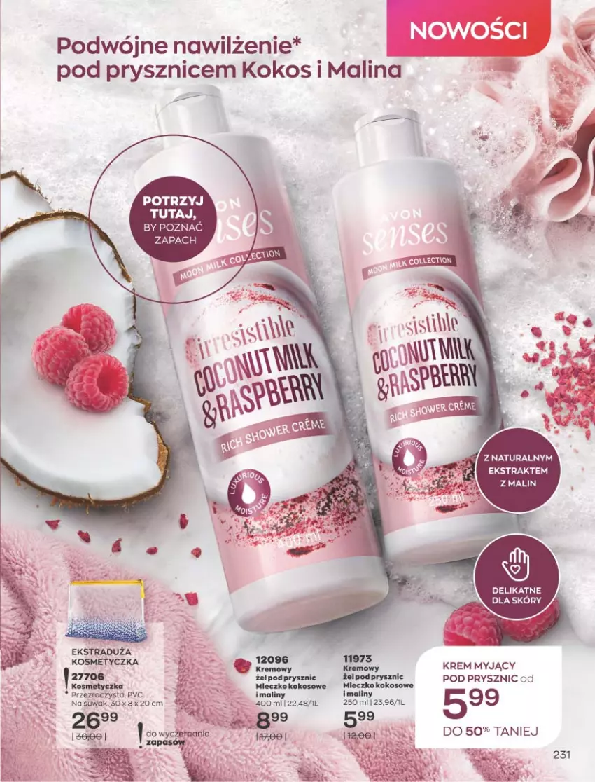 Gazetka promocyjna Avon - Katalog Avon 9/2021 kampania wrzesień - ważna 01.09 do 30.09.2021 - strona 227 - produkty: Kokos, Kosmetyczka, Mleczko