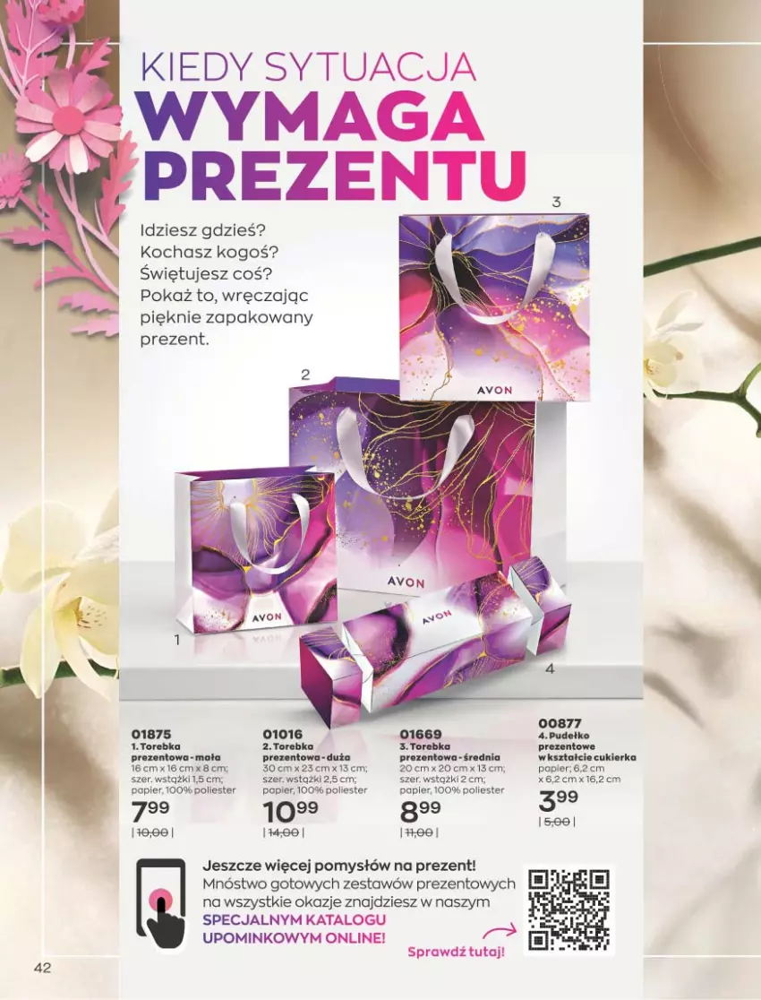 Gazetka promocyjna Avon - Katalog Avon 9/2021 kampania wrzesień - ważna 01.09 do 30.09.2021 - strona 42 - produkty: Cukier, Koc, Papier, Pudełko, Torebka