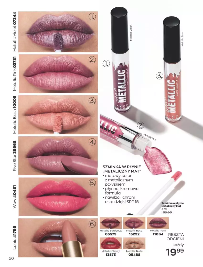 Gazetka promocyjna Avon - Katalog Avon 9/2021 kampania wrzesień - ważna 01.09 do 30.09.2021 - strona 50 - produkty: Inka, Szminka