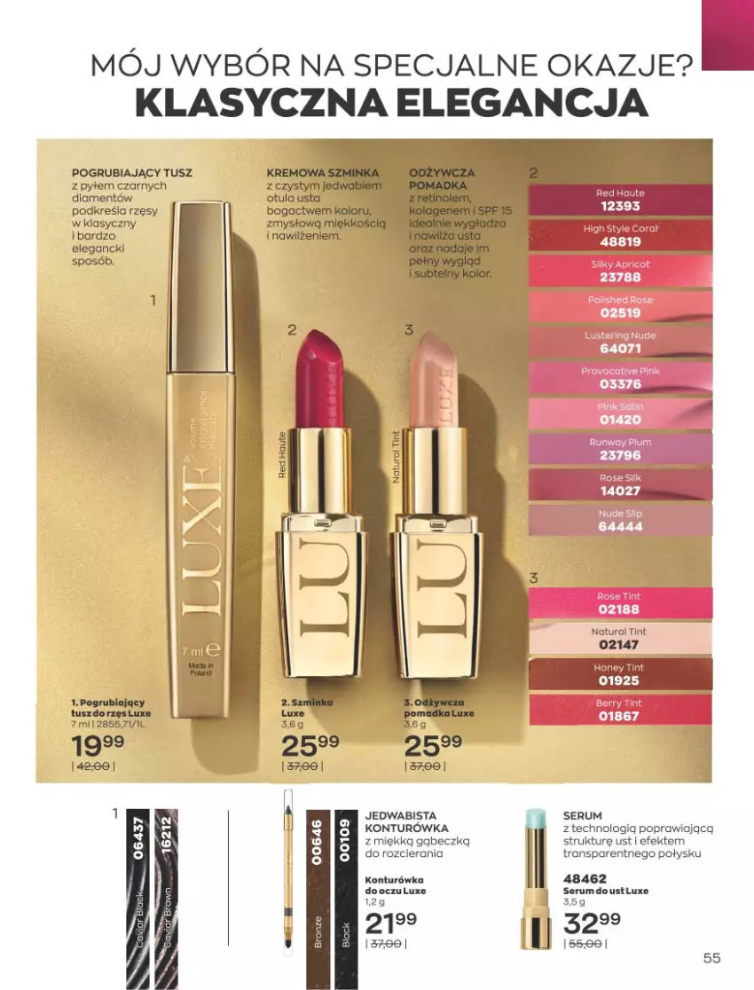 Gazetka promocyjna Avon - Katalog Avon 9/2021 kampania wrzesień - ważna 01.09 do 30.09.2021 - strona 55 - produkty: Rum, Ser, Serum, Tran, Tusz