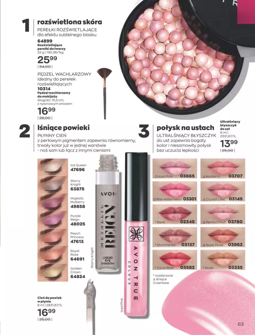 Gazetka promocyjna Avon - Katalog Avon 9/2021 kampania wrzesień - ważna 01.09 do 30.09.2021 - strona 63 - produkty: Cień, LG, Makijaż, Melon, Mus