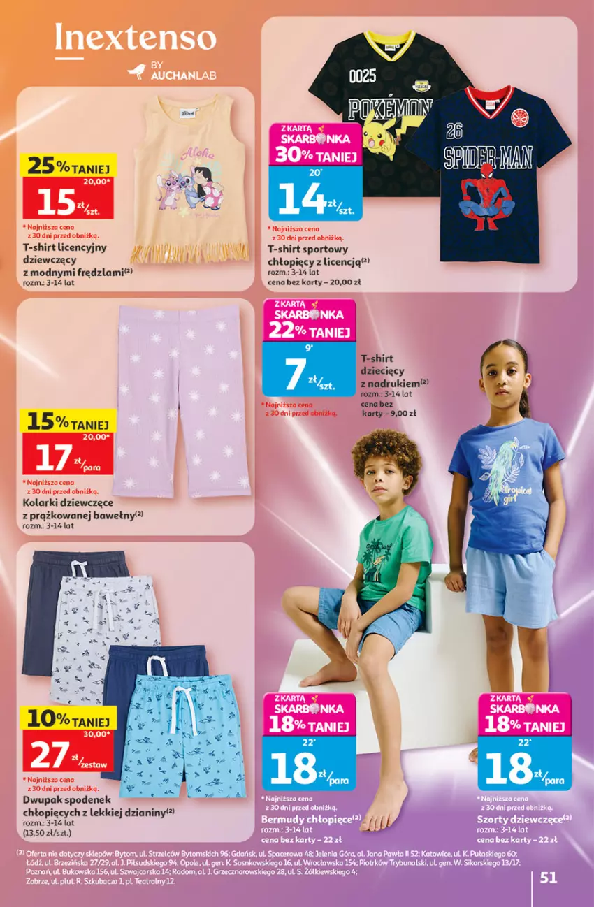 Gazetka promocyjna Auchan - Gazetka 30 Lat Hipermarket Auchan - ważna 21.05 do 27.05.2026 - strona 51 - produkty: Dzieci, Por, Spodenek, Sport, T-shirt