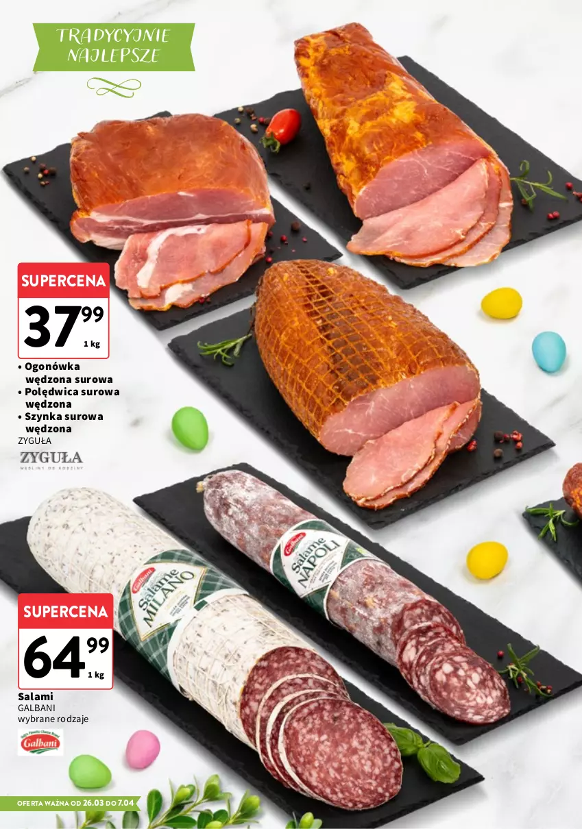 Gazetka promocyjna Intermarche - Gazetka Intermarche - ważna 26.03 do 07.04.2026 - strona 2 - produkty: Galbani, Ogonówka, Polędwica, Salami, Szynka