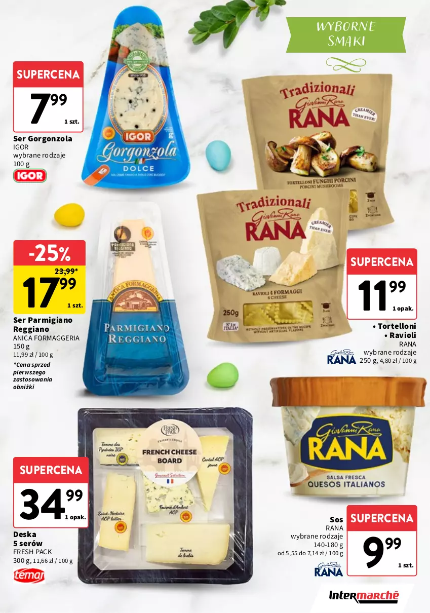 Gazetka promocyjna Intermarche - Gazetka Intermarche - ważna 26.03 do 07.04.2026 - strona 7 - produkty: Gorgonzola, Ser, Sos, Tortelloni