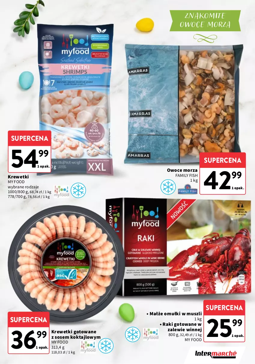 Gazetka promocyjna Intermarche - Gazetka Intermarche - ważna 26.03 do 07.04.2026 - strona 9 - produkty: Fa, Krewetki, Małże, Mus, Owoce, Owoce morza, Sos