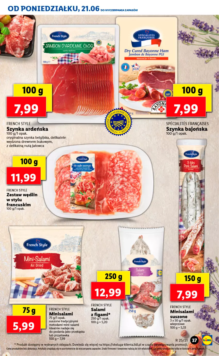 Gazetka promocyjna Lidl - TYDZIEŃ W STYLU FRANCUSKIM - ważna 21.06 do 25.06.2021 - strona 11 - produkty: Gin, LG, Salami, Szynka