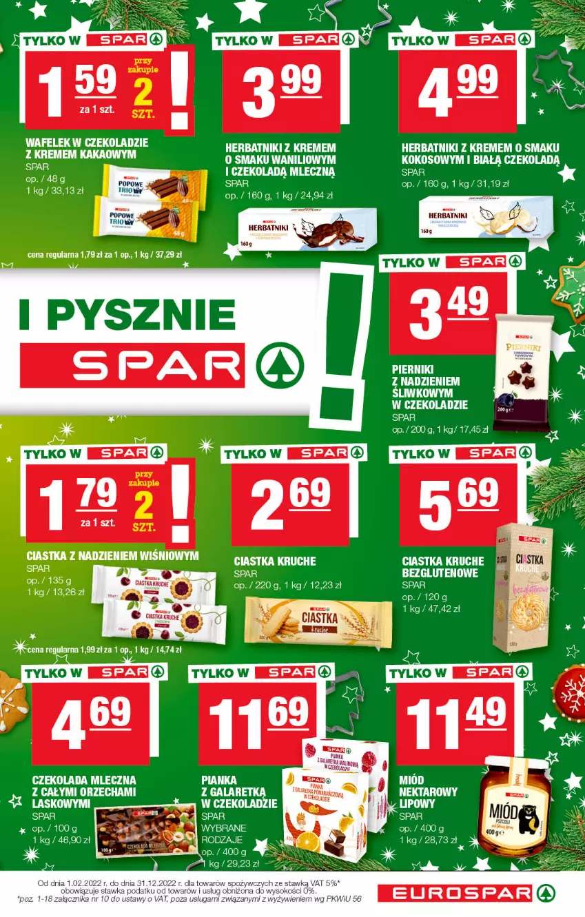 Gazetka promocyjna Spar - EuroSpar - ważna 27.11 do 07.12.2022 - strona 15 - produkty: Ciastka, Czekolada, Czekolada mleczna, Fa, Gala, Herbatniki, Kokos, Nektar, Piernik