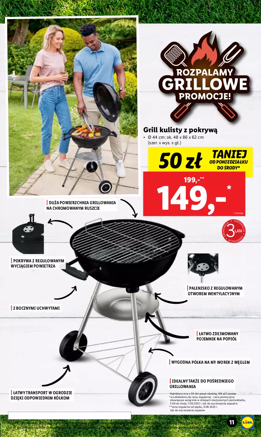 Gazetka promocyjna Lidl - GAZETKA - ważna 05.06 do 10.06.2023 - strona 13 - produkty: Grill, Palenisko, Pojemnik, Pokrywa, Półka, Por, Sport, Tran