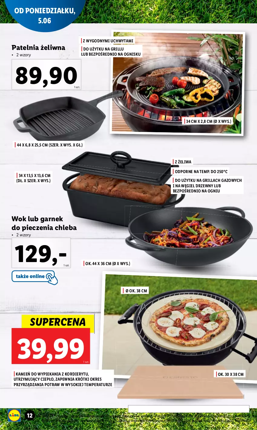 Gazetka promocyjna Lidl - GAZETKA - ważna 05.06 do 10.06.2023 - strona 14 - produkty: Chleb, Garnek, Grill, Patelnia, Piec, Por, Sok, Węgiel drzewny