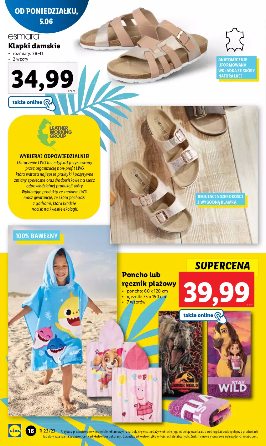 Gazetka promocyjna Lidl - GAZETKA - ważna 05.06 do 10.06.2023 - strona 20 - produkty: Atomic, Klapki, Ręcznik