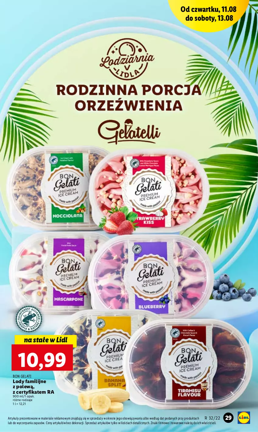 Gazetka promocyjna Lidl - GAZETKA - ważna 11.08 do 13.08.2022 - strona 29 - produkty: Fa, Lody