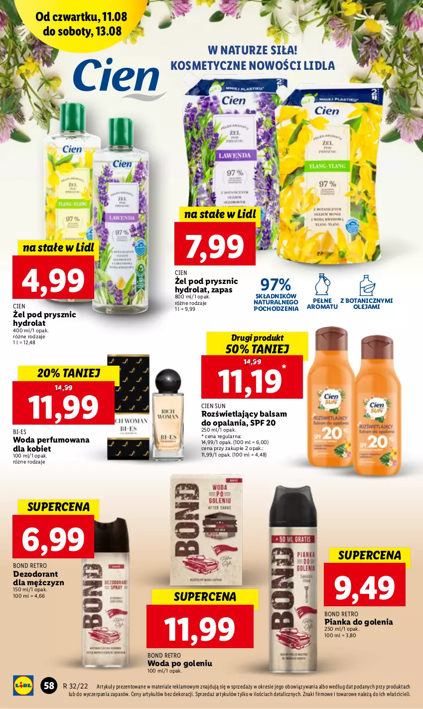 Gazetka promocyjna Lidl - GAZETKA - ważna 11.08 do 13.08.2022 - strona 58 - produkty: Dezodorant, Hydrolat, Olej, Perfum, Pianka do golenia, Woda, Woda perfumowana, Woda po goleniu