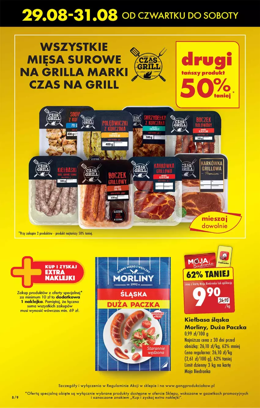 Gazetka promocyjna Biedronka - Od czwartku - ważna 29.08 do 04.09.2024 - strona 8 - produkty: Dron, Grill, Kiełbasa, Kiełbasa śląska, Klej, Mięta, Morliny, Mus