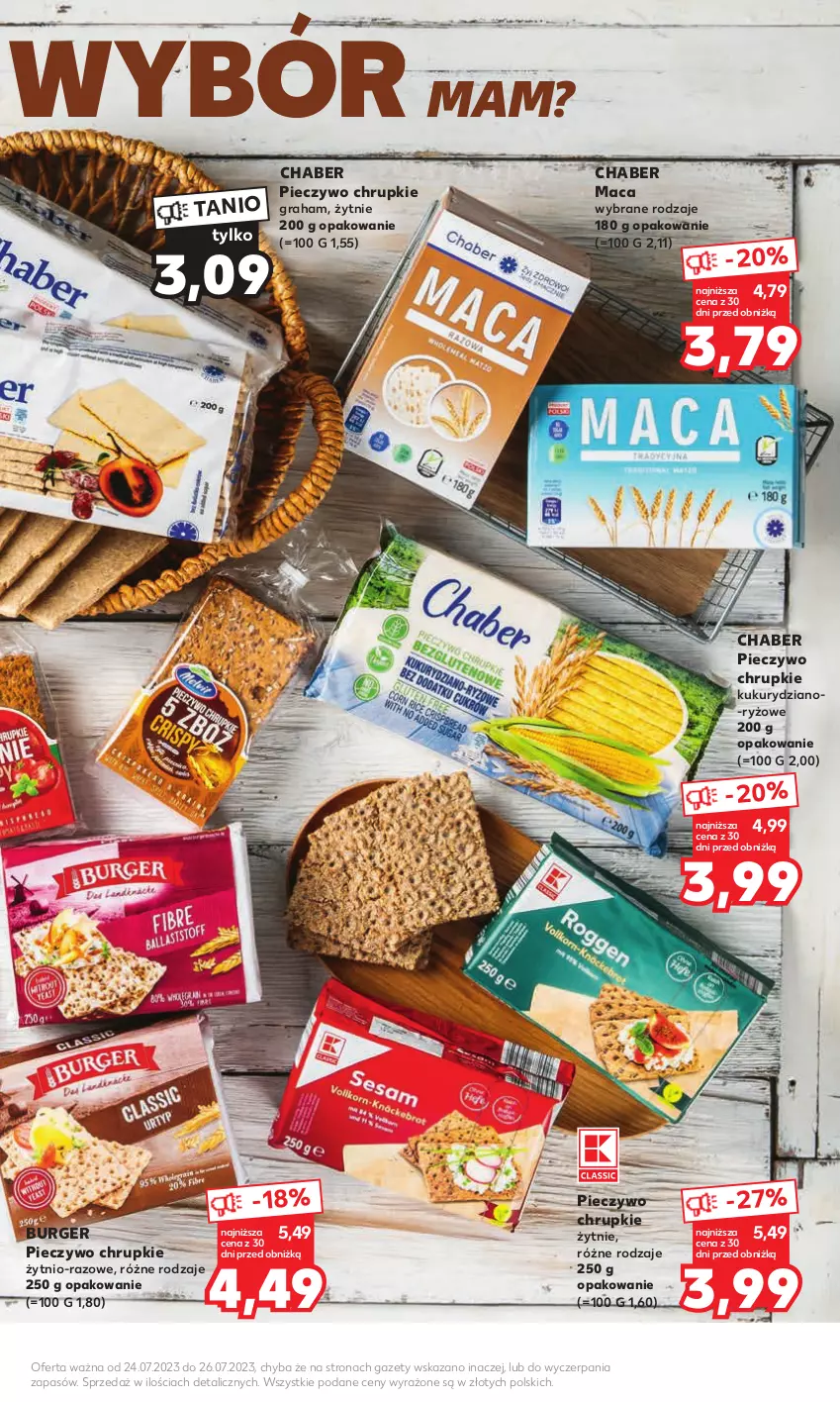 Gazetka promocyjna Kaufland - Mocny Start - ważna 24.07 do 26.07.2023 - strona 11 - produkty: Burger, Chrupki, Gra, Piec, Pieczywo, Pieczywo chrupkie, Ryż