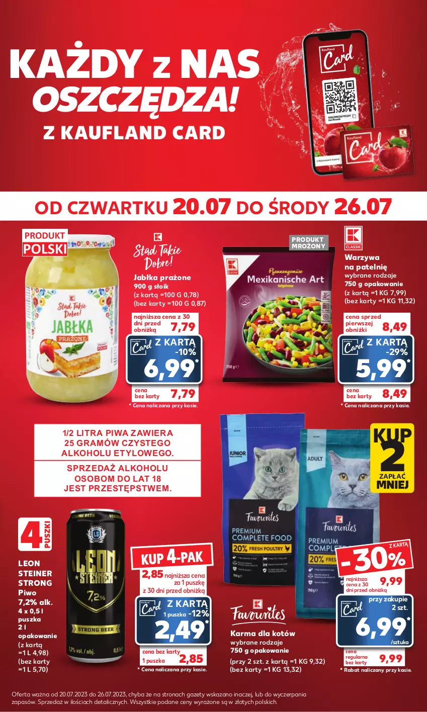 Gazetka promocyjna Kaufland - Mocny Start - ważna 24.07 do 26.07.2023 - strona 17 - produkty: Gra, Jabłka, Jabłka prażone, Leon, Piwa, Piwo, Warzywa