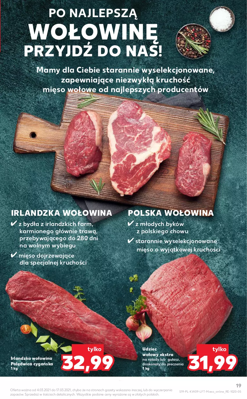 Gazetka promocyjna Kaufland - OFERTA TYGODNIA - ważna 04.03 do 10.03.2021 - strona 19 - produkty: Fa, Karmi, Mięso, Mięso wołowe, O nas, Piec, Polędwica, Udziec wołowy, Wołowina