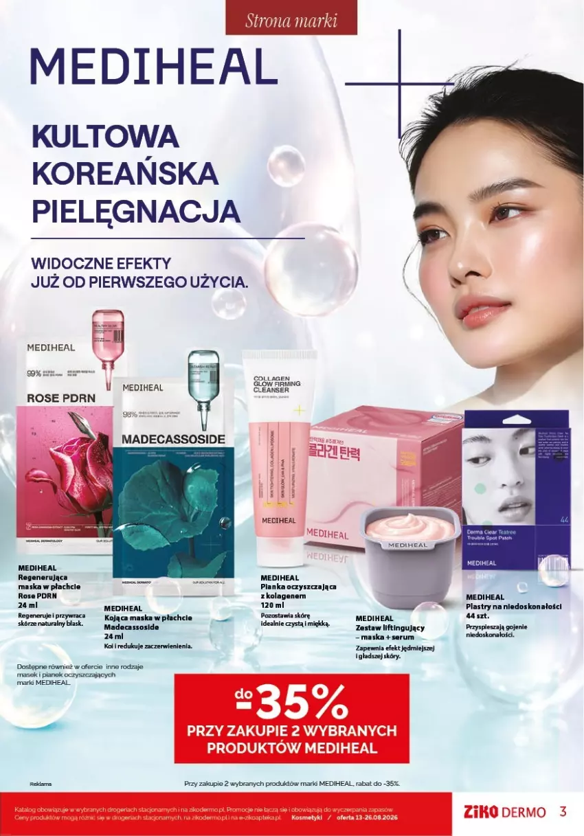 Gazetka promocyjna Ziko - Gazetka Ziko Dermo - ważna 13.08 do 26.08.2026 - strona 3 - produkty: Fa, Kolagen, Maska, Maska w płachcie, Rum, Ser, Serum, Sos