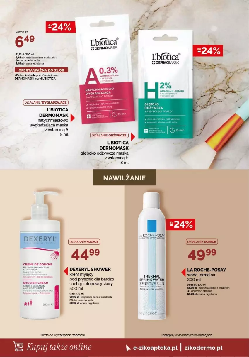 Gazetka promocyjna Ziko - Gazetka Ziko Dermo - ważna 13.08 do 26.08.2026 - strona 8 - produkty: Apteka, La Roche-Posay, Maska, Top