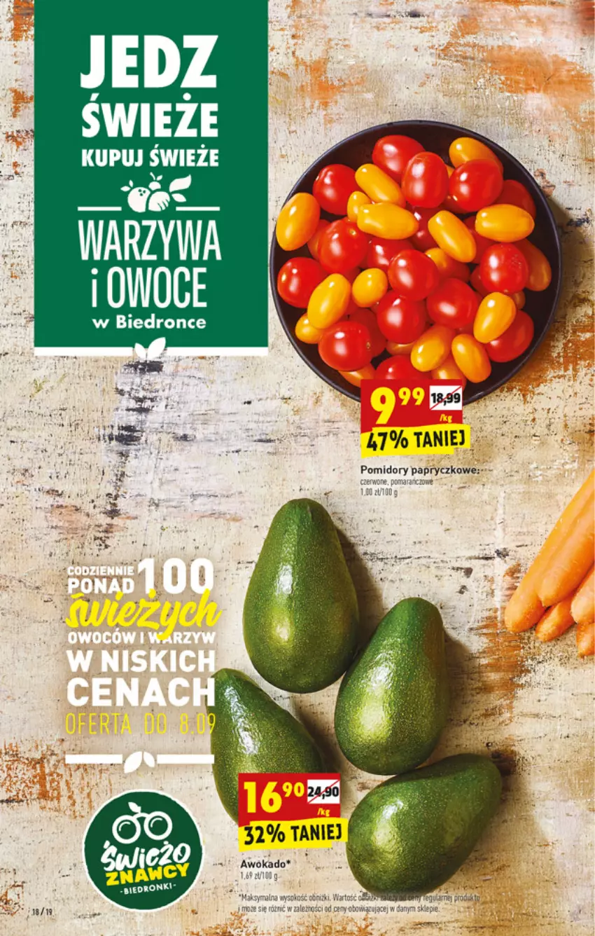 Gazetka promocyjna Biedronka - W tym tygodniu - ważna 06.09 do 11.09.2021 - strona 18 - produkty: Dron, Owoce, Pomidory