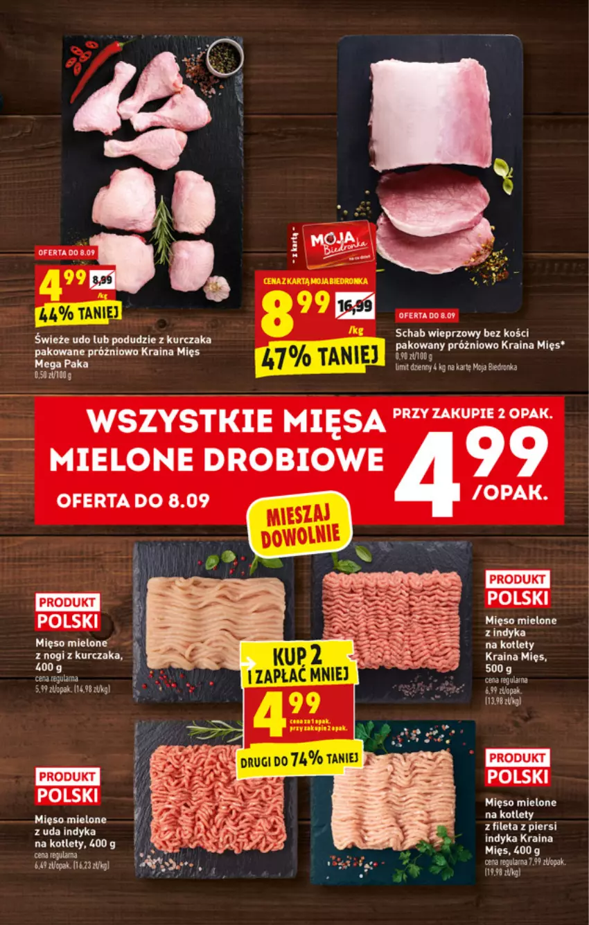 Gazetka promocyjna Biedronka - W tym tygodniu - ważna 06.09 do 11.09.2021 - strona 23 - produkty: Fa, Kotlet, Kurczak, Mięso, Mięso mielone, Orka, Podudzie z kurczaka