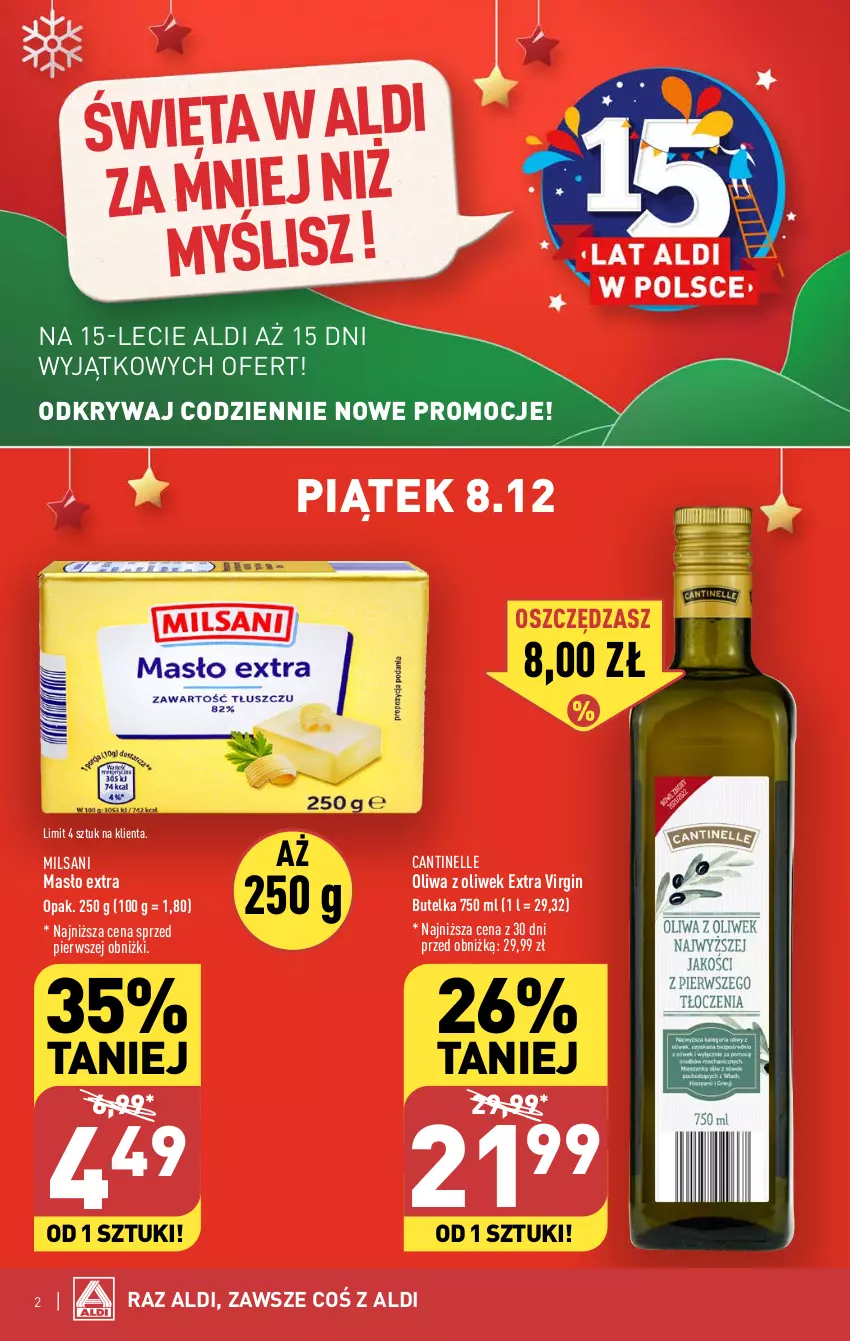 Gazetka promocyjna Aldi - Pełna oferta - ważna 04.12 do 10.12.2023 - strona 2 - produkty: Gin, Masło, Oliwa z oliwek