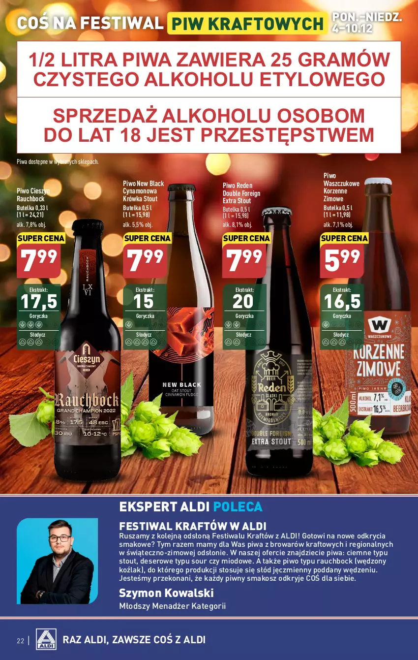 Gazetka promocyjna Aldi - Pełna oferta - ważna 04.12 do 10.12.2023 - strona 22 - produkty: Deser, Dzieci, Gra, Kosz, Lack, Olej, Piwa, Piwo, Ser