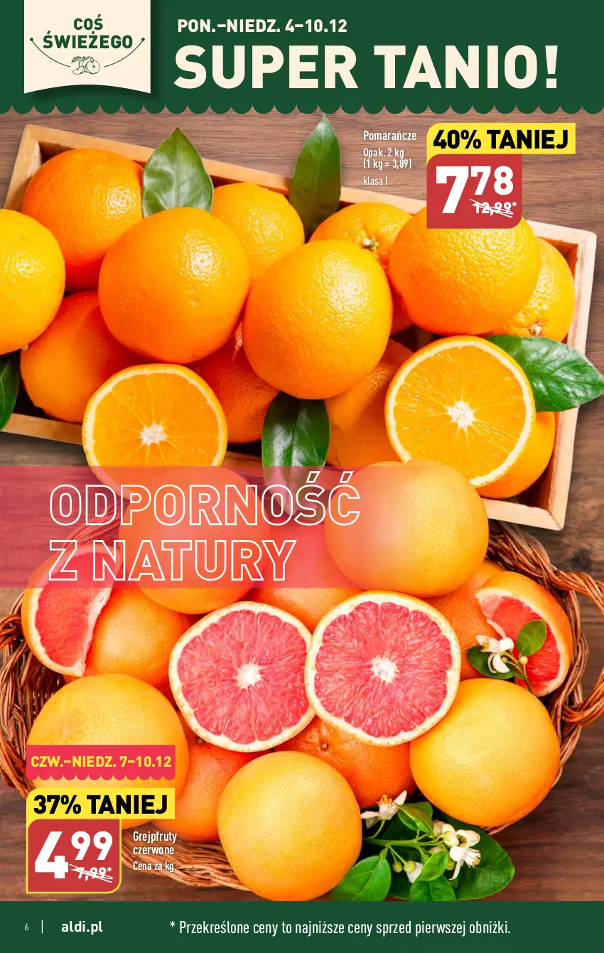 Gazetka promocyjna Aldi - Pełna oferta - ważna 04.12 do 10.12.2023 - strona 6 - produkty: Grejpfrut, Pomarańcze, Por