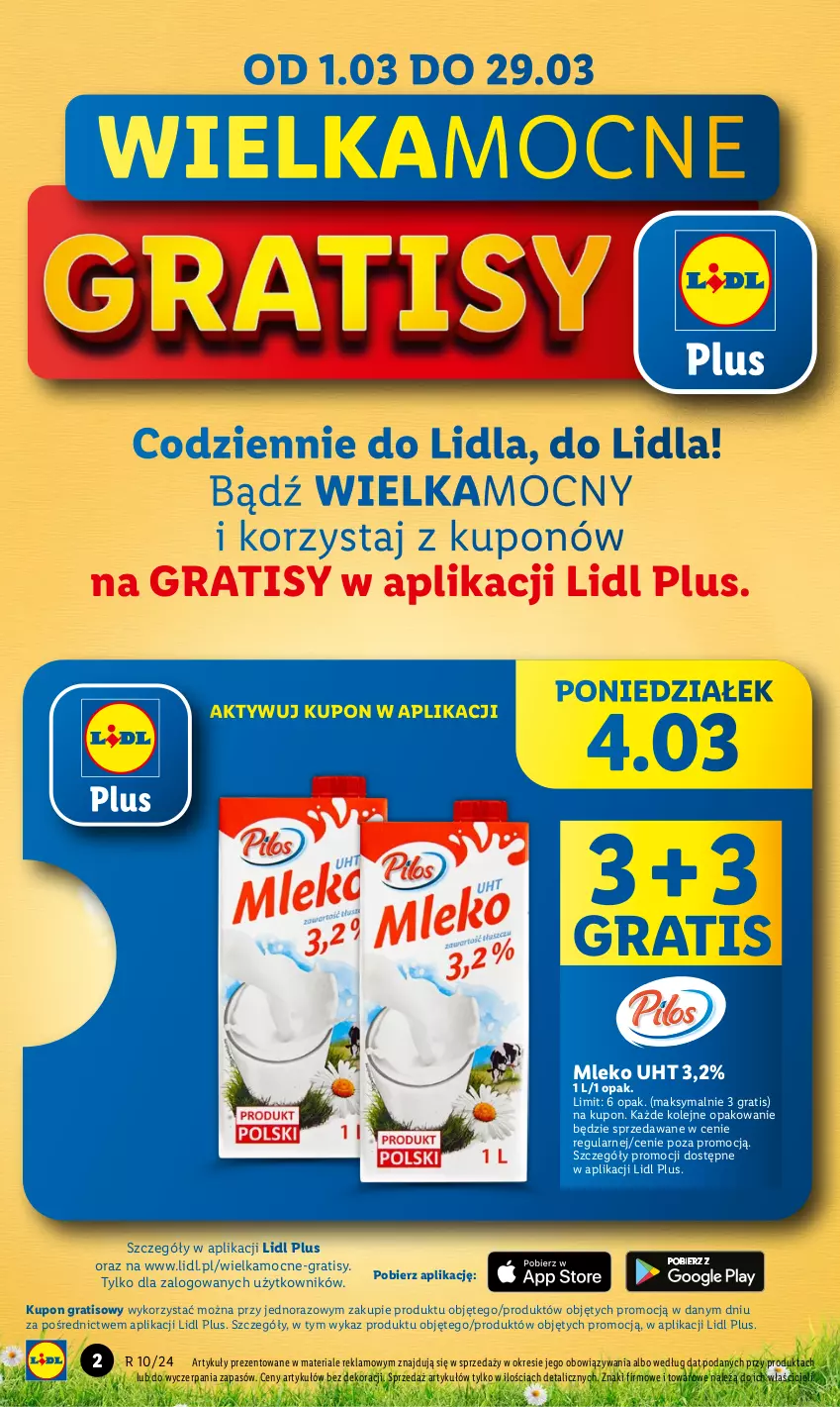 Gazetka promocyjna Lidl - GAZETKA - ważna 04.03 do 06.03.2024 - strona 2 - produkty: Gra, Mleko, Olej