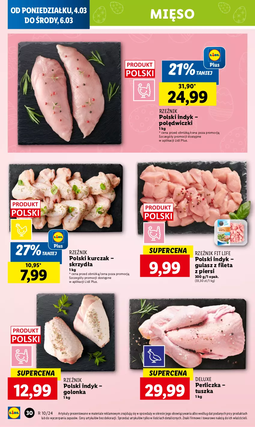 Gazetka promocyjna Lidl - GAZETKA - ważna 04.03 do 06.03.2024 - strona 34 - produkty: Kurczak, Mięso, Perliczka, Tusz