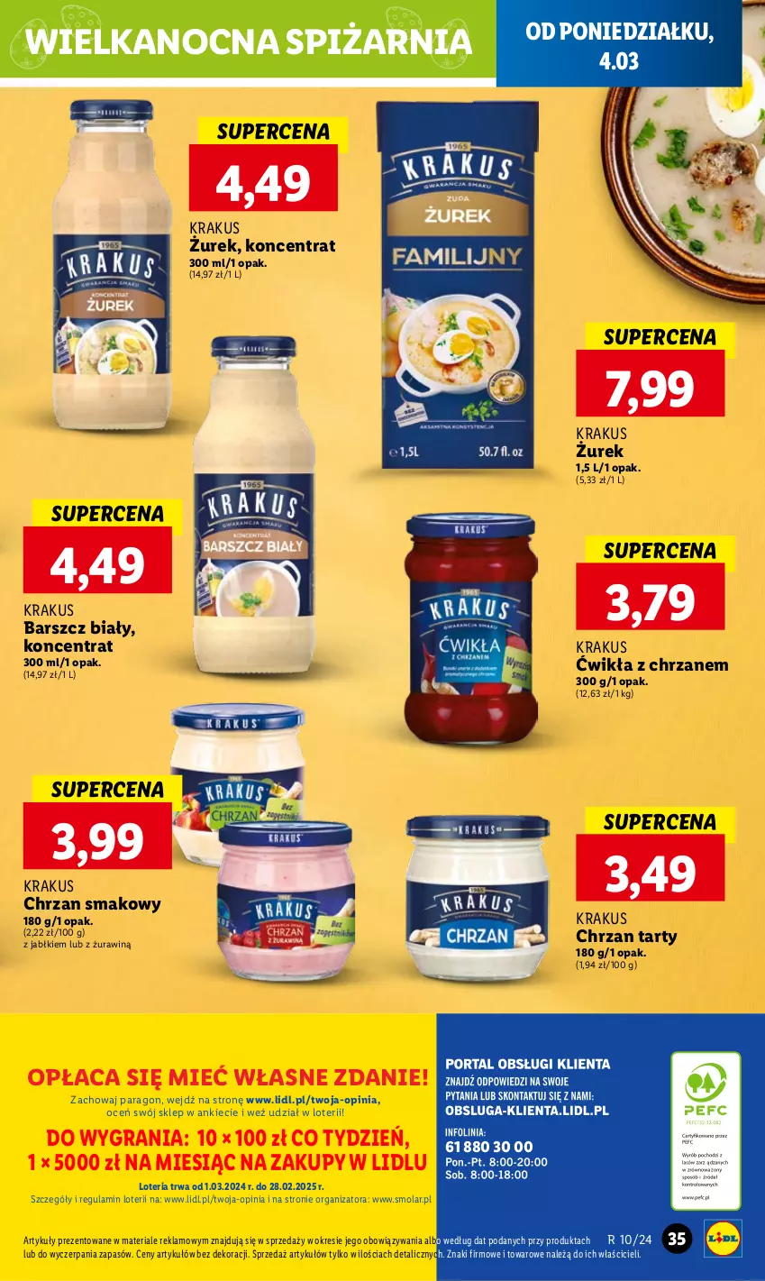 Gazetka promocyjna Lidl - GAZETKA - ważna 04.03 do 06.03.2024 - strona 39 - produkty: Chrzan, Gra, Krakus, Mola