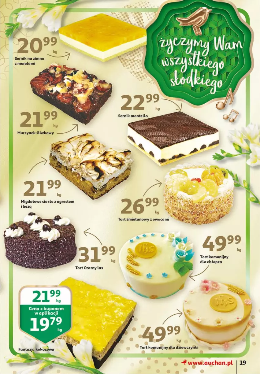 Gazetka promocyjna Auchan - 25 urodziny #1 Hipermarkety - ważna 22.04 do 28.04.2021 - strona 19 - produkty: Gres, Morela, Ser