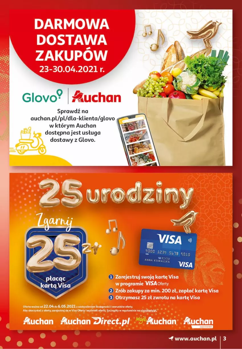 Gazetka promocyjna Auchan - 25 urodziny #1 Hipermarkety - ważna 22.04 do 28.04.2021 - strona 3