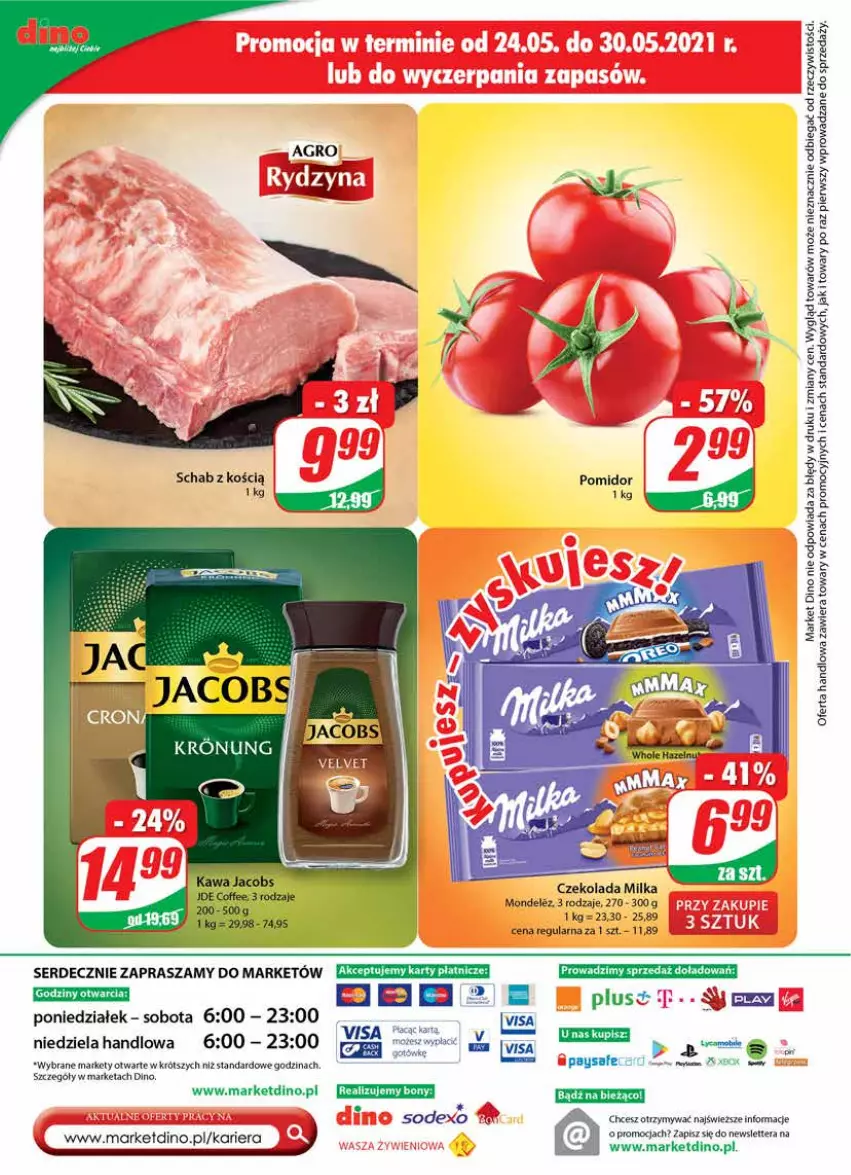 Gazetka promocyjna Dino - Gazetka - ważna 26.05 do 01.06.2021 - strona 24 - produkty: Czekolada, Milka, Ser, Tera