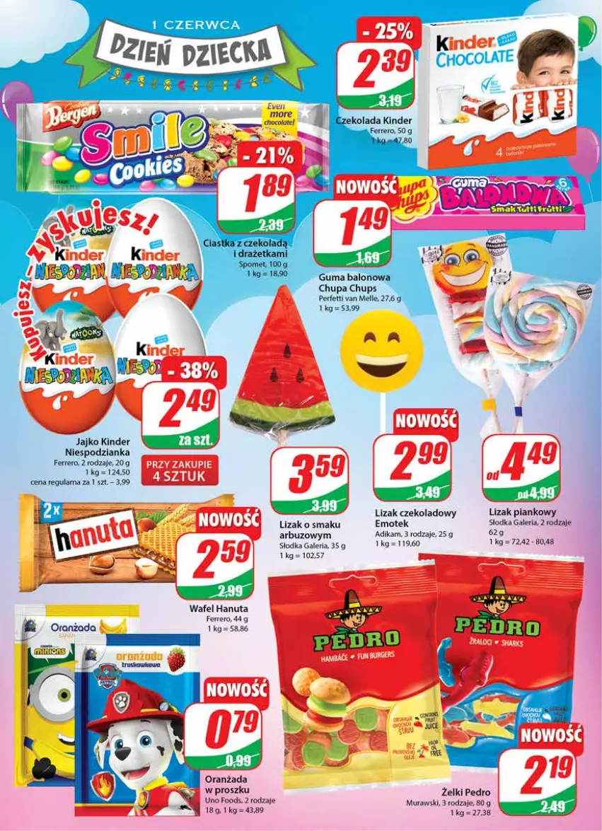 Gazetka promocyjna Dino - Gazetka - ważna 26.05 do 01.06.2021 - strona 4 - produkty: Arbuz, Chupa Chups, Ferrero, Kinder, Oranżada