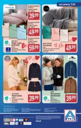 Gazetka promocyjna Aldi - Artykuły przemysłowe i tekstylia - Gazetka - ważna od 07.02 do 07.02.2026 - strona 16 - produkty: Por, Koc, Pościel, O nas, Bluza polarowa, Wełna, Biuro, Bluza, Piżama, Fa