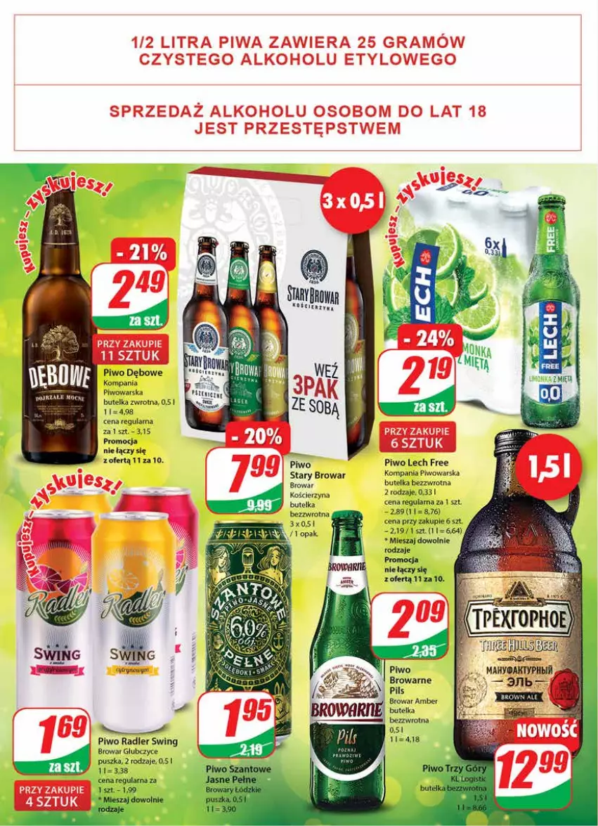 Gazetka promocyjna Dino - Gazetka - ważna 19.01 do 25.01.2022 - strona 14 - produkty: Fa, Mus, Piwo, Radler, Ryż