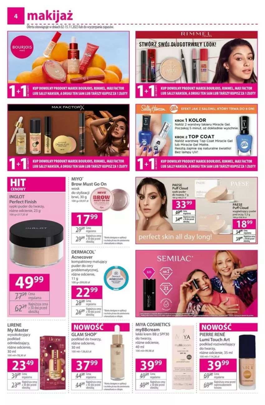 Gazetka promocyjna Hebe - ważna 02.11 do 15.11.2023 - strona 11 - produkty: Lakier, Lirene, Miya Cosmetics, Mus, Por, Puder, Sok, Top