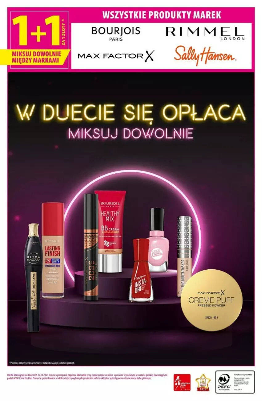 Gazetka promocyjna Hebe - ważna 02.11 do 15.11.2023 - strona 8 - produkty: Bourjois, Fa, Max Factor