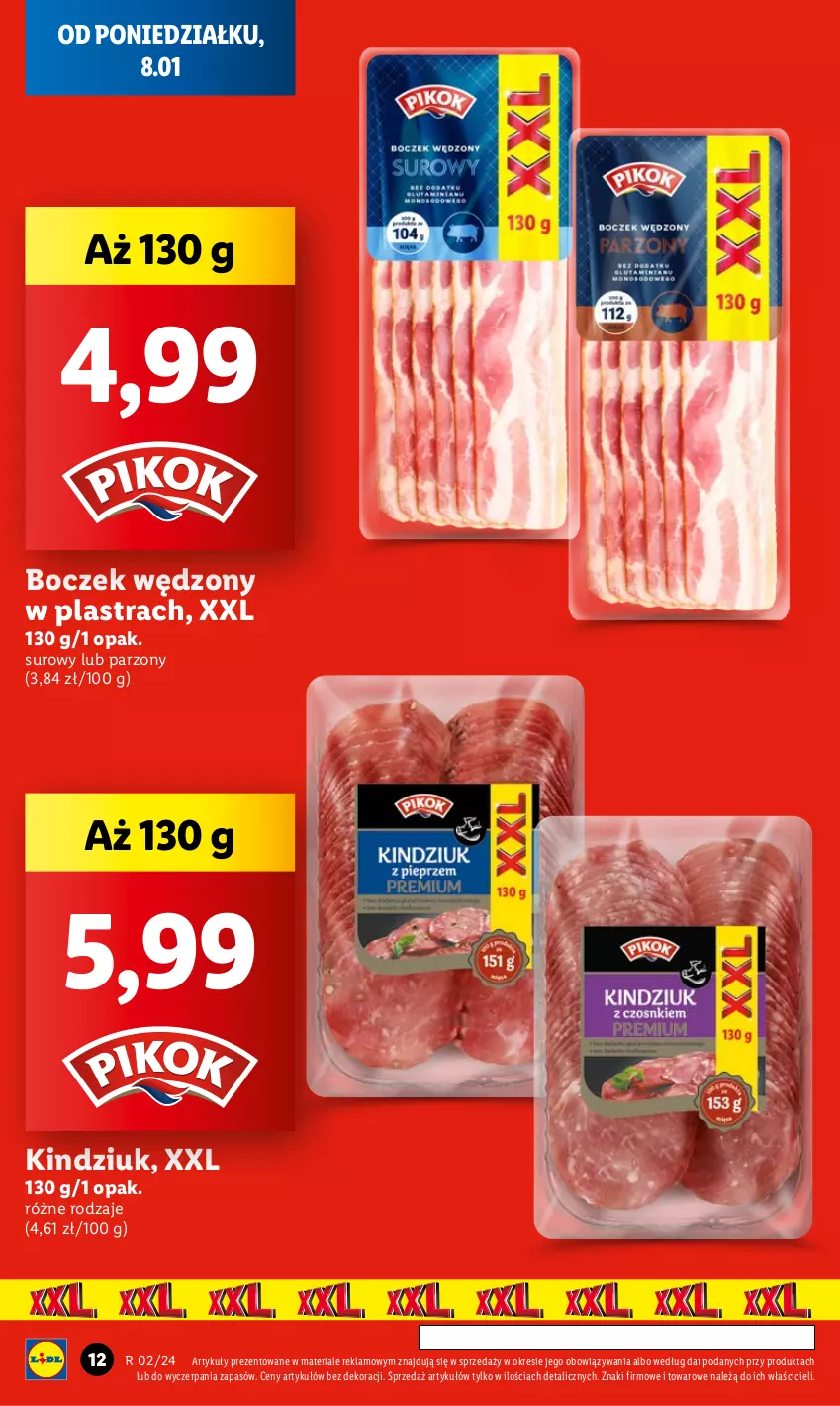 Gazetka promocyjna Lidl - GAZETKA - ważna 08.01 do 10.01.2024 - strona 14 - produkty: Boczek, Kindziuk