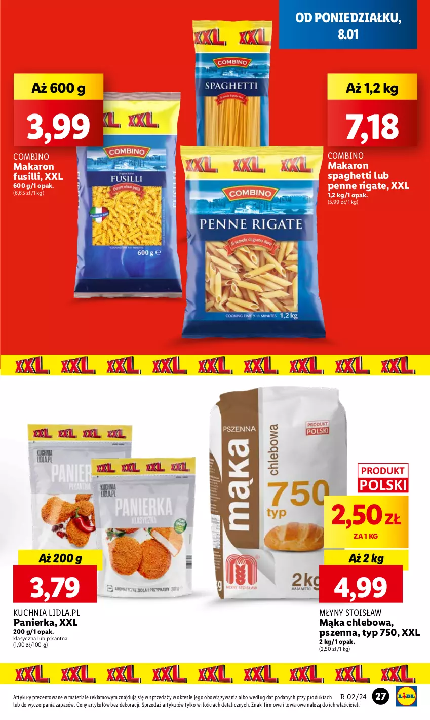 Gazetka promocyjna Lidl - GAZETKA - ważna 08.01 do 10.01.2024 - strona 29 - produkty: Chleb, Kuchnia, Mąka, Makaron, Penne, Spaghetti