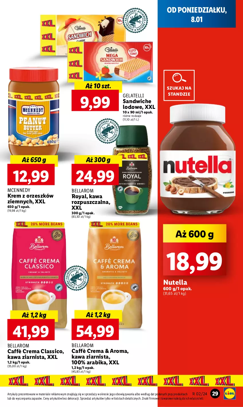 Gazetka promocyjna Lidl - GAZETKA - ważna 08.01 do 10.01.2024 - strona 31 - produkty: Bell, Bella, Kawa, Kawa rozpuszczalna, Kawa ziarnista, Nutella