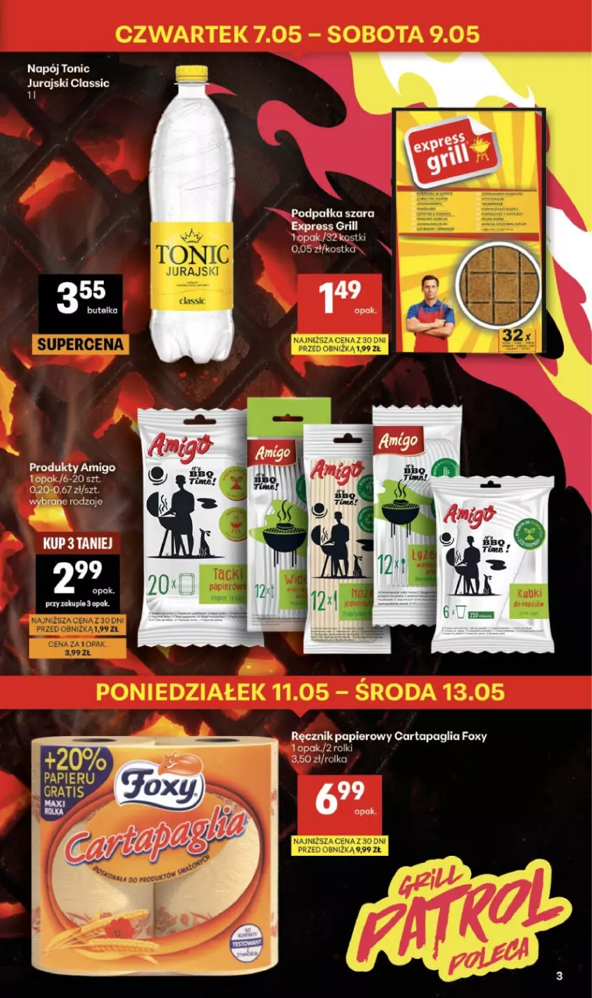 Gazetka promocyjna Delikatesy Centrum - Franczyza DC19 Czwartek - ważna 07.05 do 13.05.2026 - strona 3 - produkty: Foxy, Napój, Papier, Ręcznik, Rolki, Top