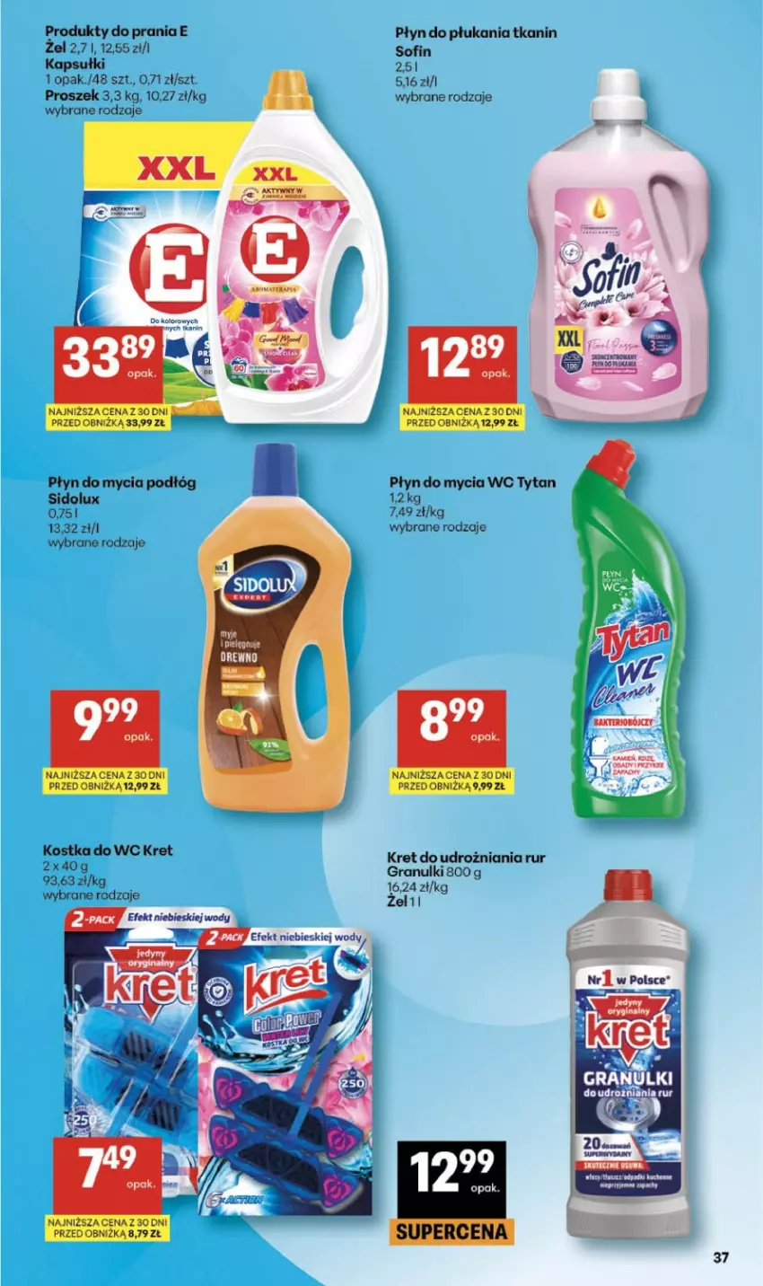 Gazetka promocyjna Delikatesy Centrum - Franczyza DC19 Czwartek - ważna 07.05 do 13.05.2026 - strona 37 - produkty: Gra, Kostka do wc, Kret, Płyn do mycia, Płyn do płukania, Tytan