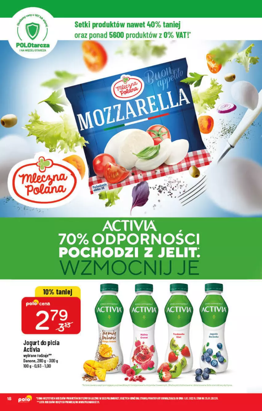 Gazetka promocyjna PoloMarket - Gazetka pomocyjna - ważna 09.02 do 15.02.2022 - strona 18 - produkty: Activia, Danone, Jogurt, Por