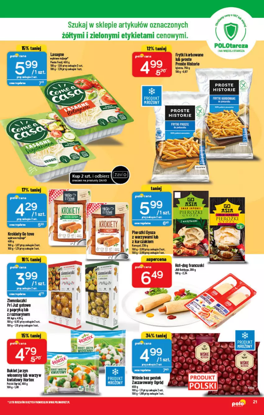 Gazetka promocyjna PoloMarket - Gazetka pomocyjna - ważna 09.02 do 15.02.2022 - strona 21 - produkty: Frytki, Hortex, Krokiety, Kurczak, Lasagne, Ogród, Warzywa