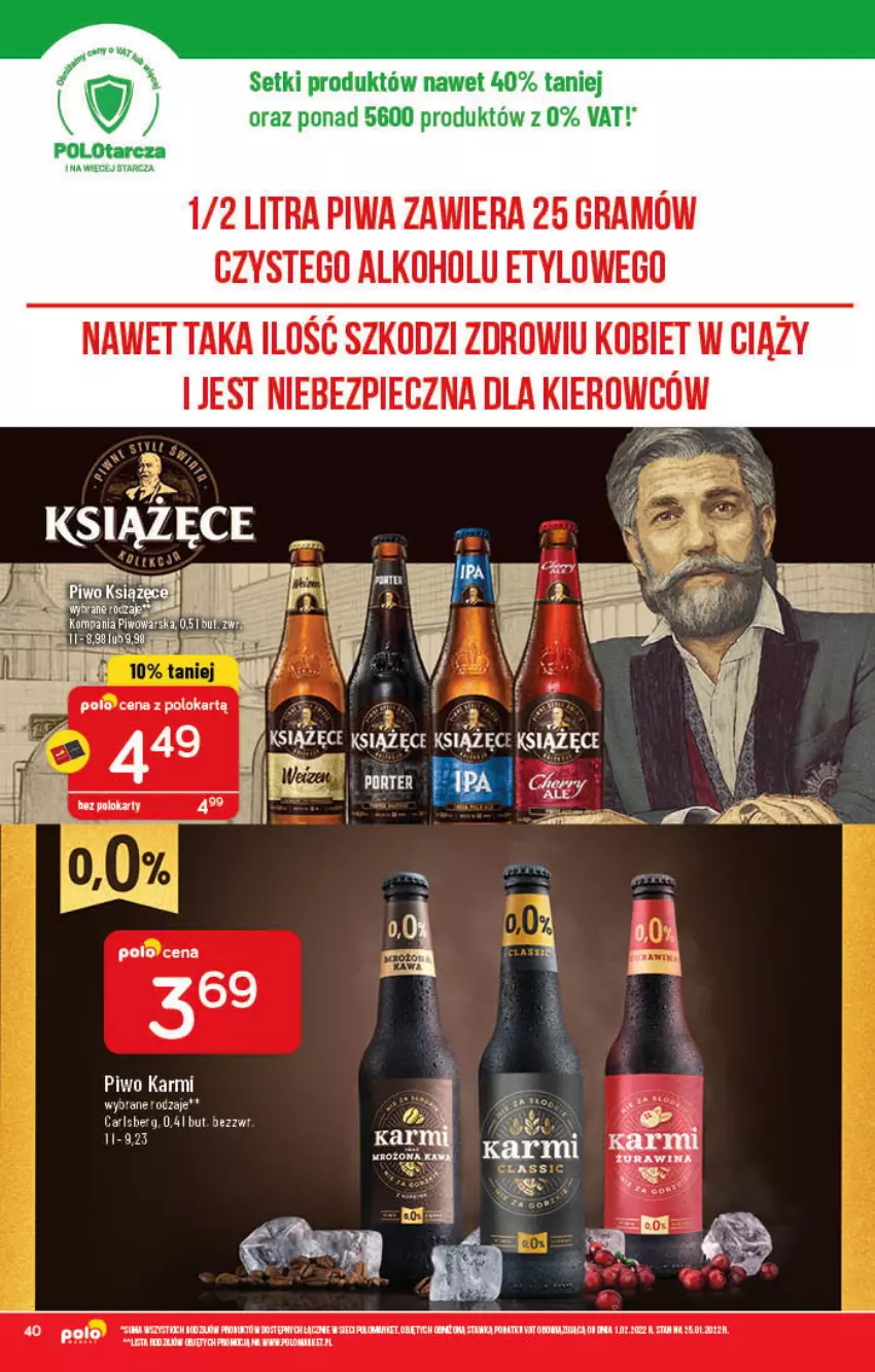 Gazetka promocyjna PoloMarket - Gazetka pomocyjna - ważna 09.02 do 15.02.2022 - strona 40 - produkty: Carlsberg, Gra, Koc, Książęce, Piec, Piwa, Por