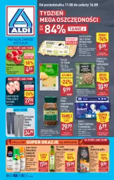 Gazetka promocyjna Aldi - Pełna oferta - Gazetka - ważna od 16.08 do 16.08.2025 - strona 1 - produkty: Kurczak, Pistacje, Kawa rozpuszczalna, Ser, Gin, 7up, Papier, Bell, Jaja, Mirinda, Kawa, Papier toaletowy, Pepsi, Spodnie, Oliwa z oliwek, Bella, Gouda, Jacobs, Grill, Pomidory, Fa