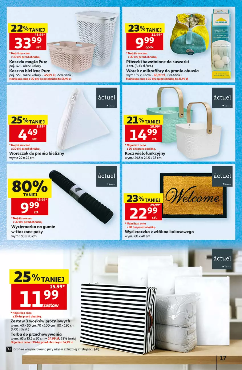 Gazetka promocyjna Auchan - Gazetka 30 Lat Hipermarket Auchan - ważna 24.09 do 30.09.2026 - strona 17 - produkty: Gra, Grafika, Intel, Kokos, Kosz, Kosz na bieliznę, Pur, Suszarki, Torba, Woreczek, Wycieraczka