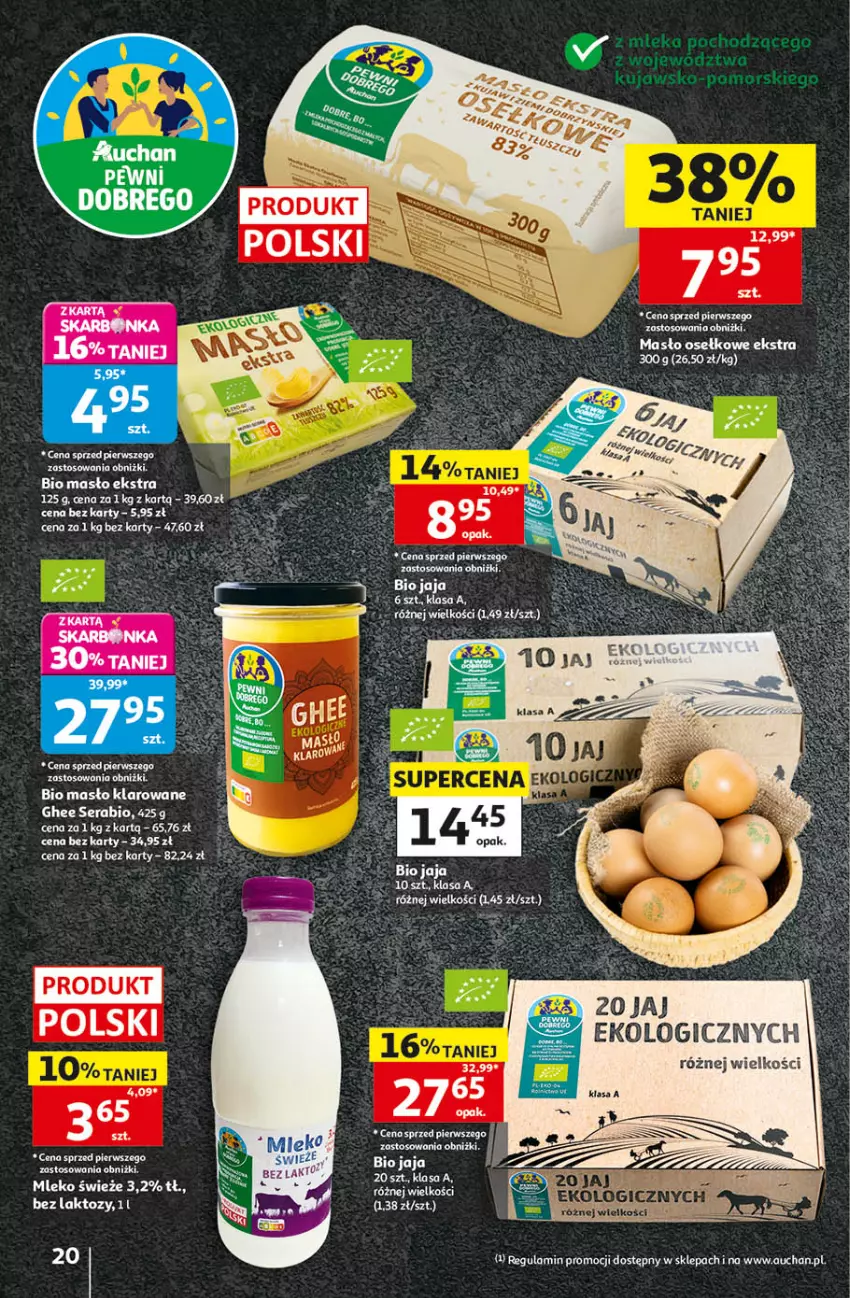 Gazetka promocyjna Auchan - Gazetka 30 Lat Hipermarket Auchan - ważna 24.09 do 30.09.2026 - strona 20 - produkty: Jaja, Masło, Masło klarowane, Por