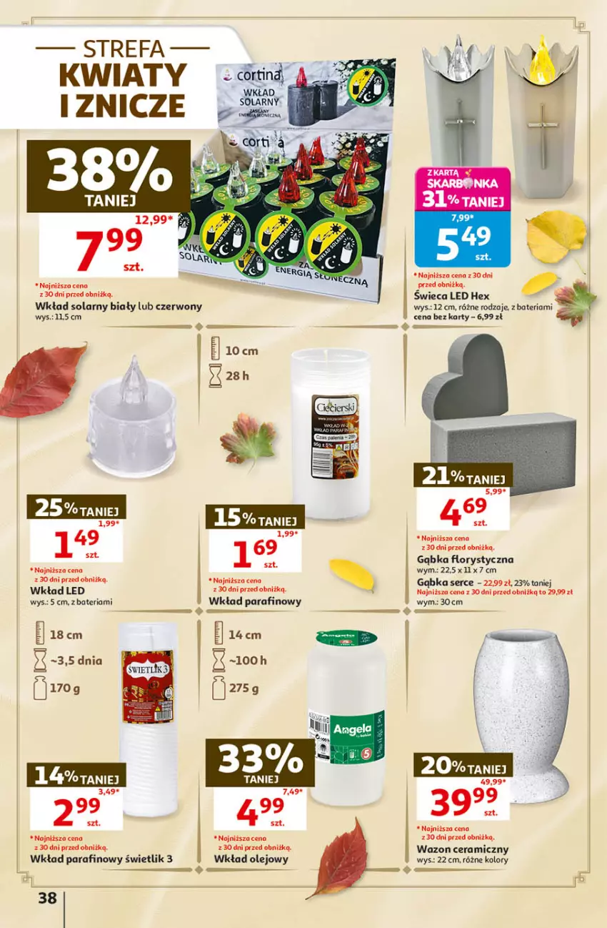 Gazetka promocyjna Auchan - Gazetka 30 Lat Hipermarket Auchan - ważna 24.09 do 30.09.2026 - strona 38 - produkty: Bateria, Fa, Olej, Ser, Wazon, Wkład olejowy, Znicz